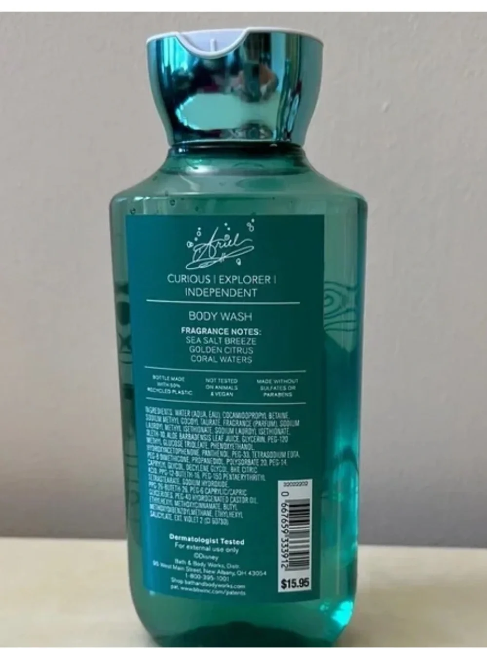Bath & Body Works Disney Princess Ariel Body Wash - Teal 10oz  full size NEW